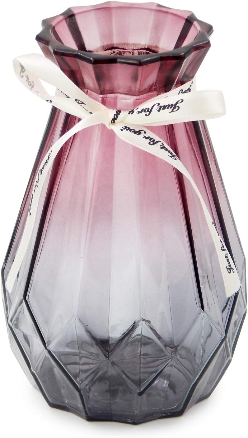Modern Blue Flower Vase — D-wine Red Gray Gradient
