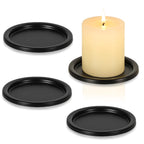 Black Pillar Candle — 3.8"