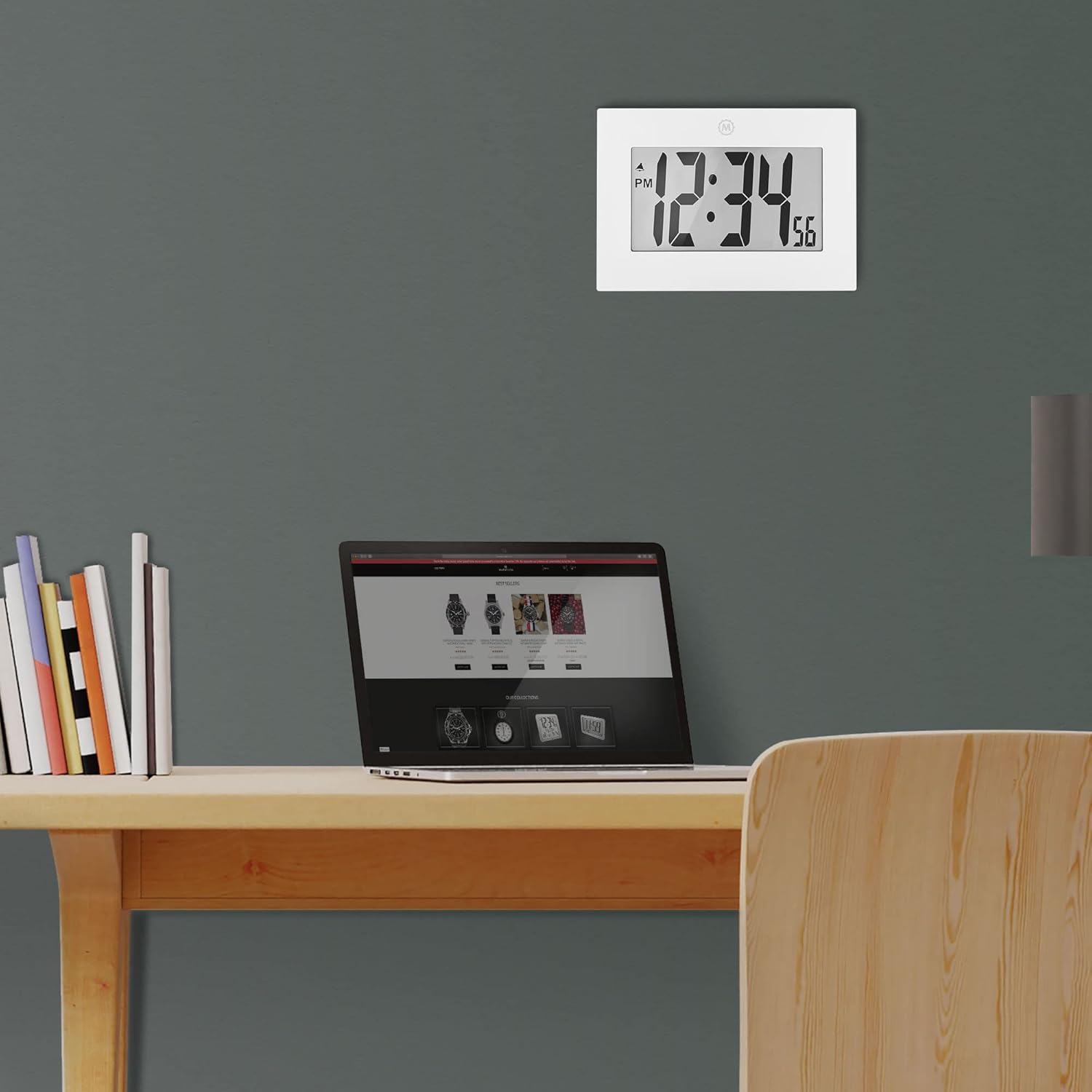 Black Wall Clock - View 5