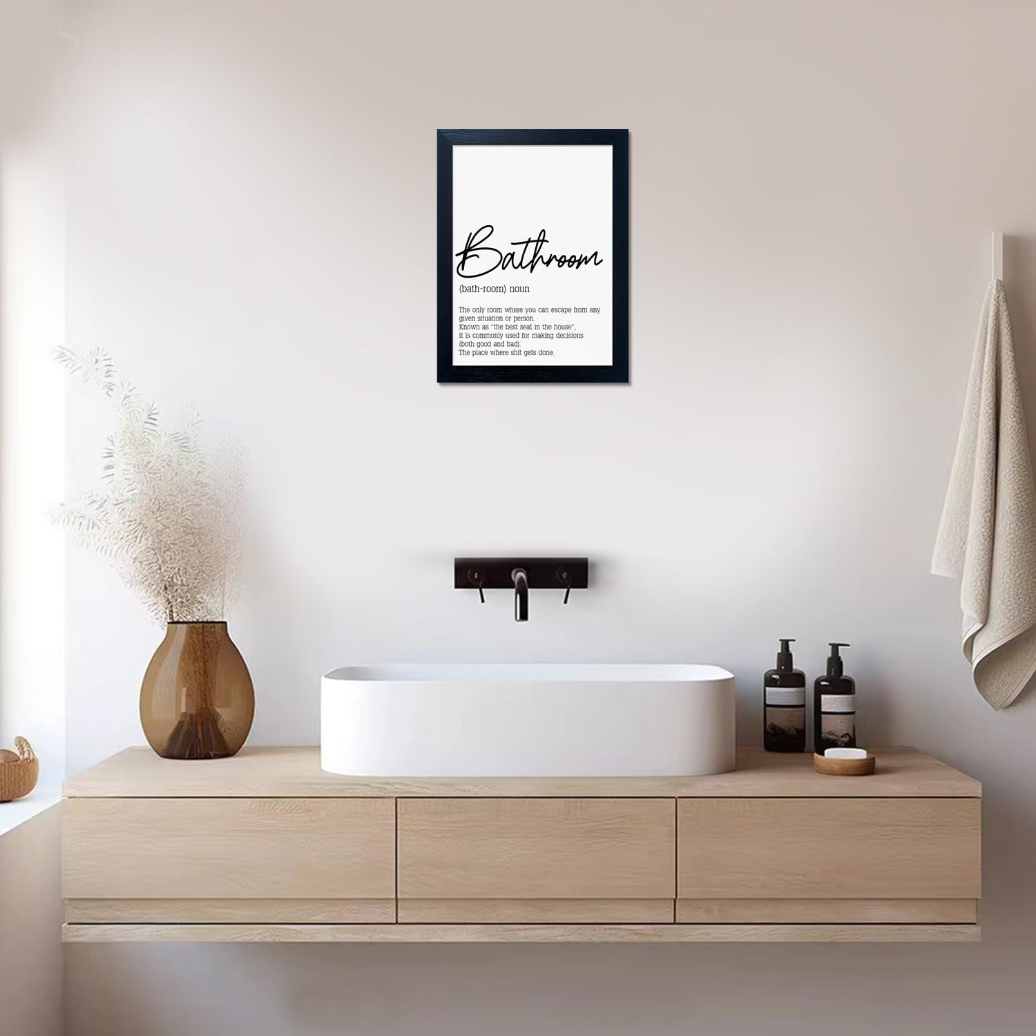 Framed Modern Fabric Wall Decor — 10" - View 7