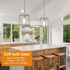 Modern Black Chandelier — 1-Light - View 3