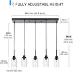 Black Chandelier — 5-Light - View 5