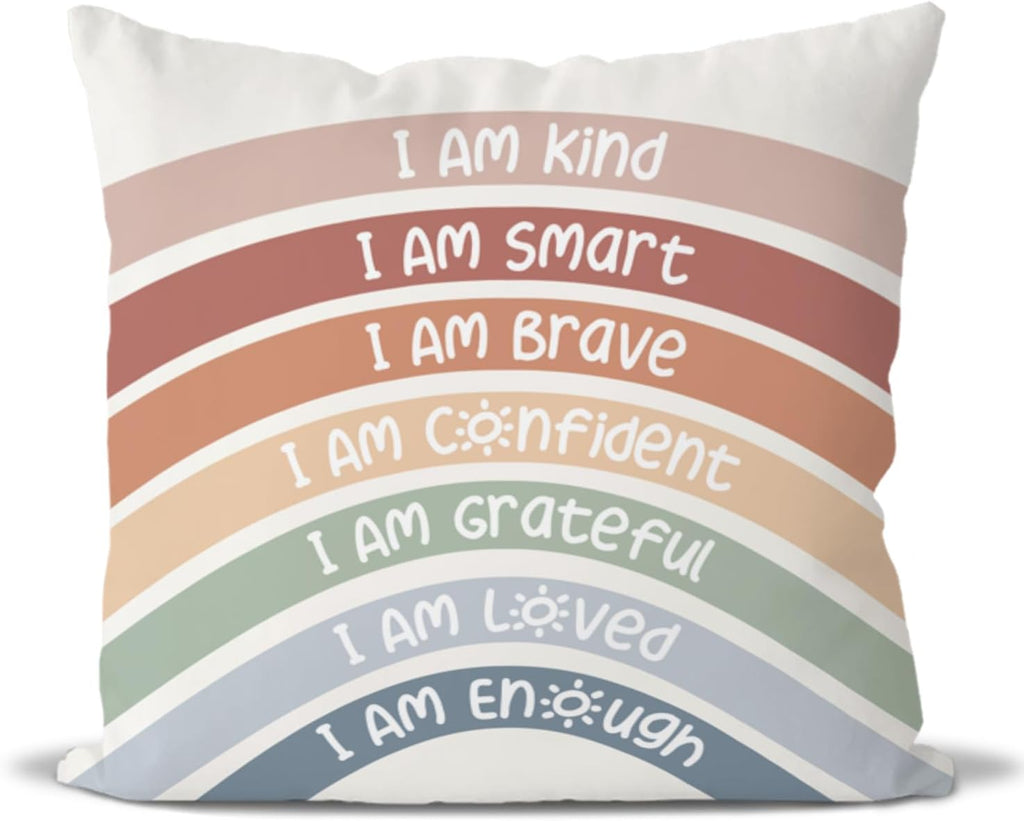 Blue Throw Pillow Cover — 18" — Red