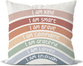 Blue Throw Pillow Cover — 18" — Red