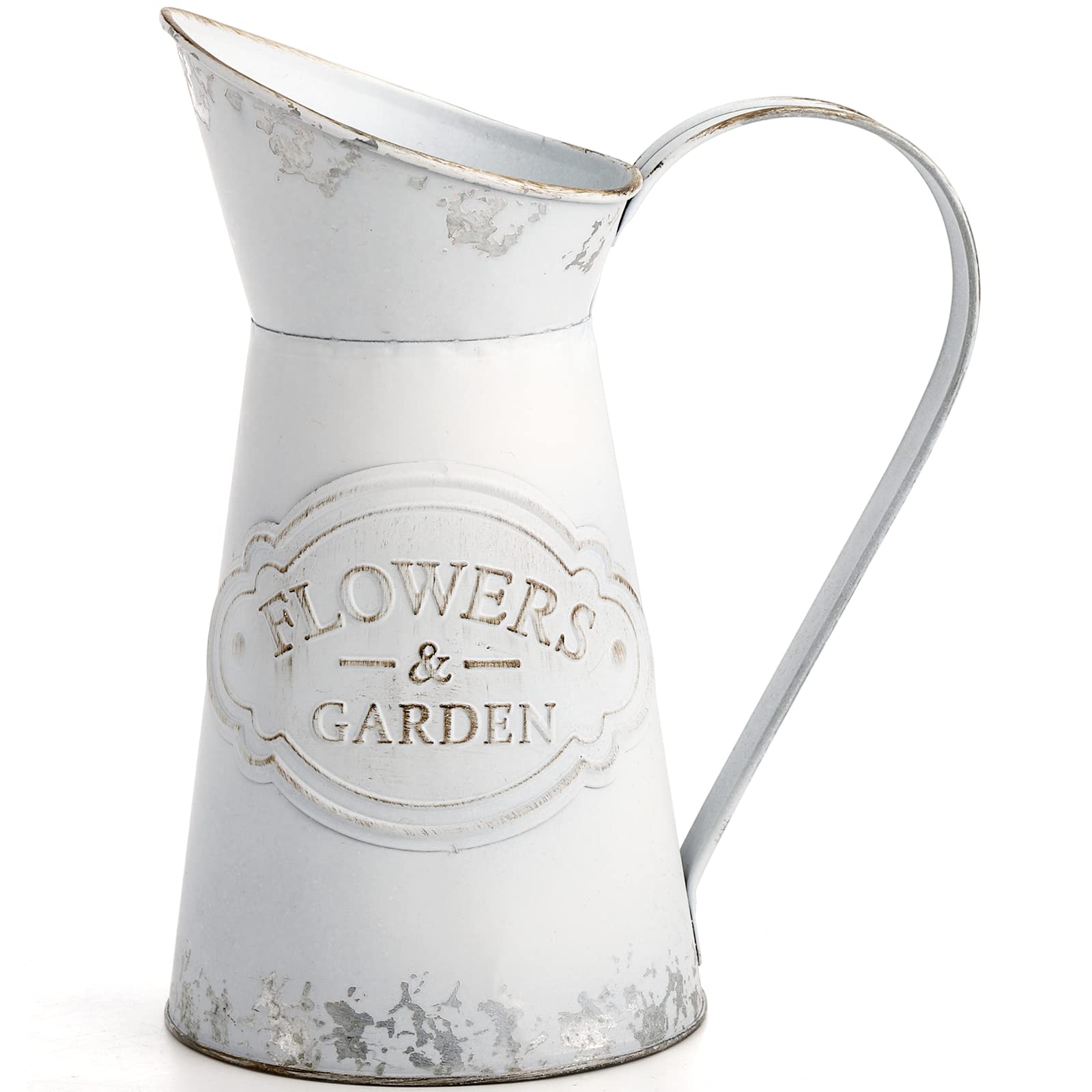 Vintage Farmhouse Metal Flower Vase