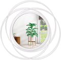 Round Black Wall Mirror — 12" — 20"L x 20"W