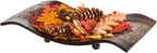 Wax Pillar Candle — Set of 2 — Decorative Dish