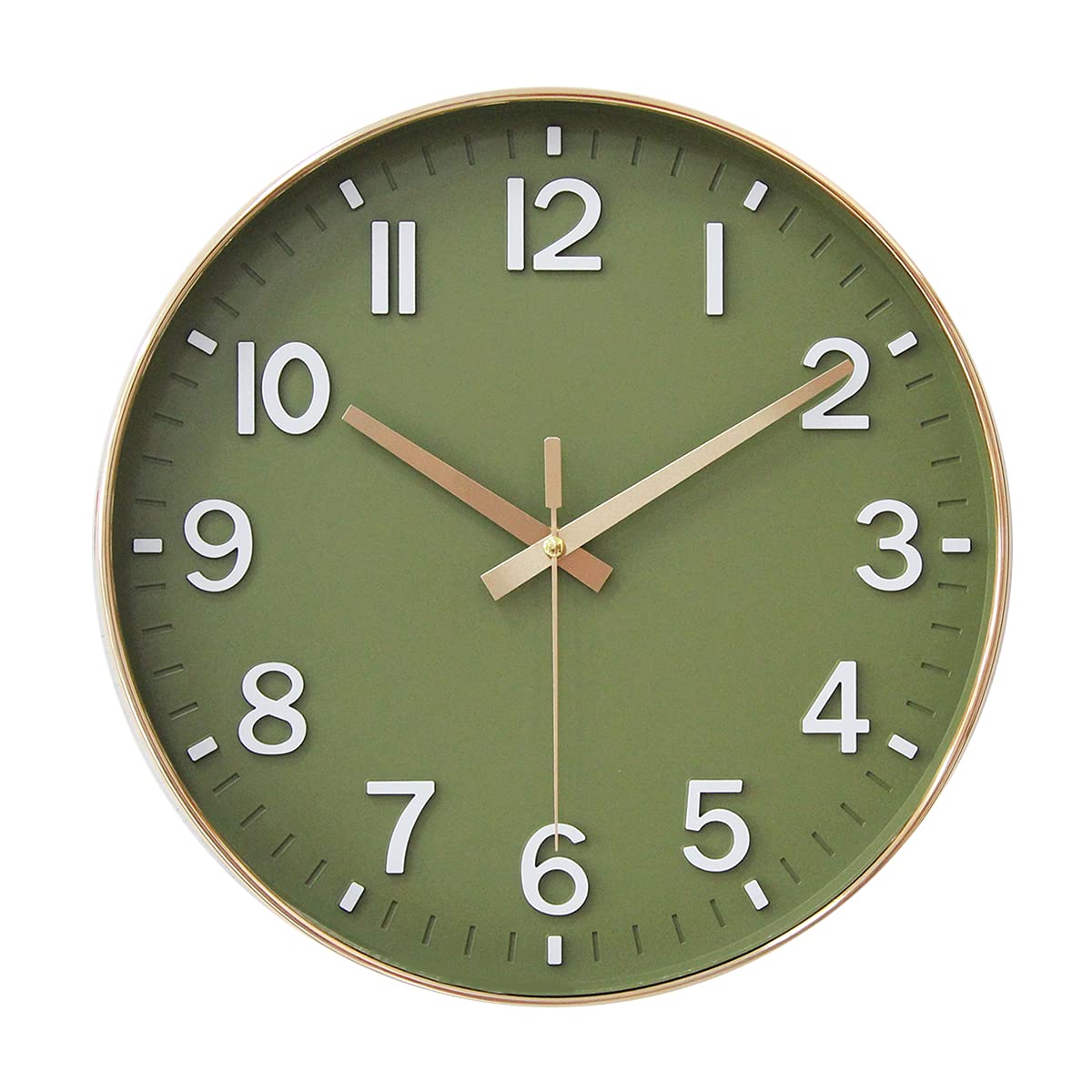 Battery Operated Luxe Black Wall Clock — 12"