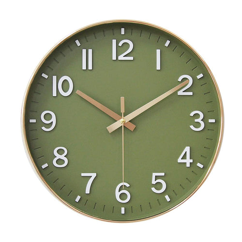 Battery Operated Luxe Black Wall Clock — 12"