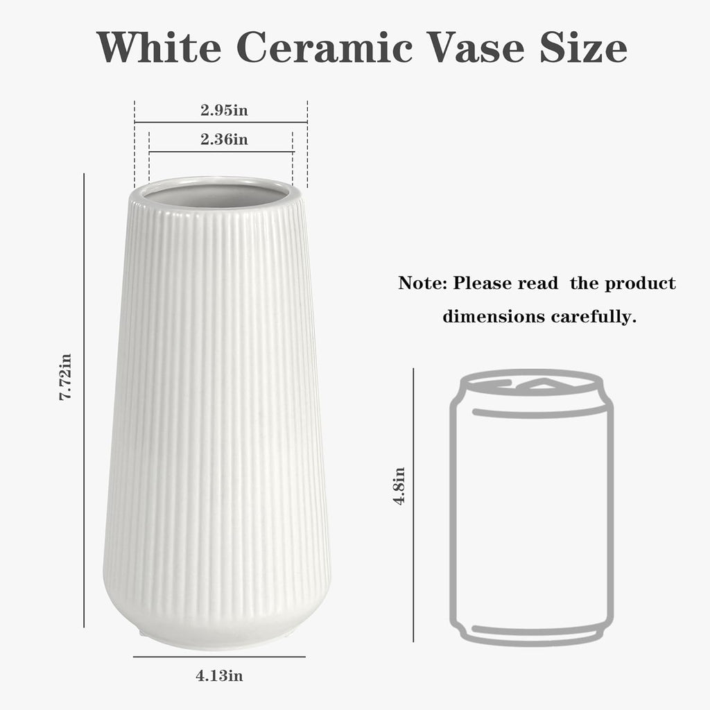 Farmhouse Beige Flower Vase - View 2