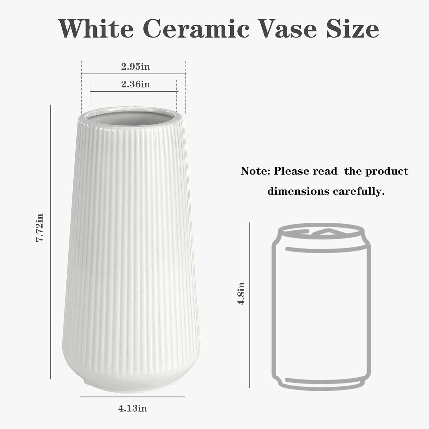 Farmhouse Beige Flower Vase - View 2