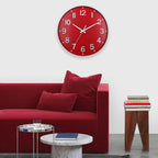 Battery Operated Modern Black Wall Clock — 12" - View 6