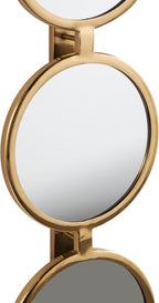 Round Luxe Gold Wall Mirror — 8" - View 5