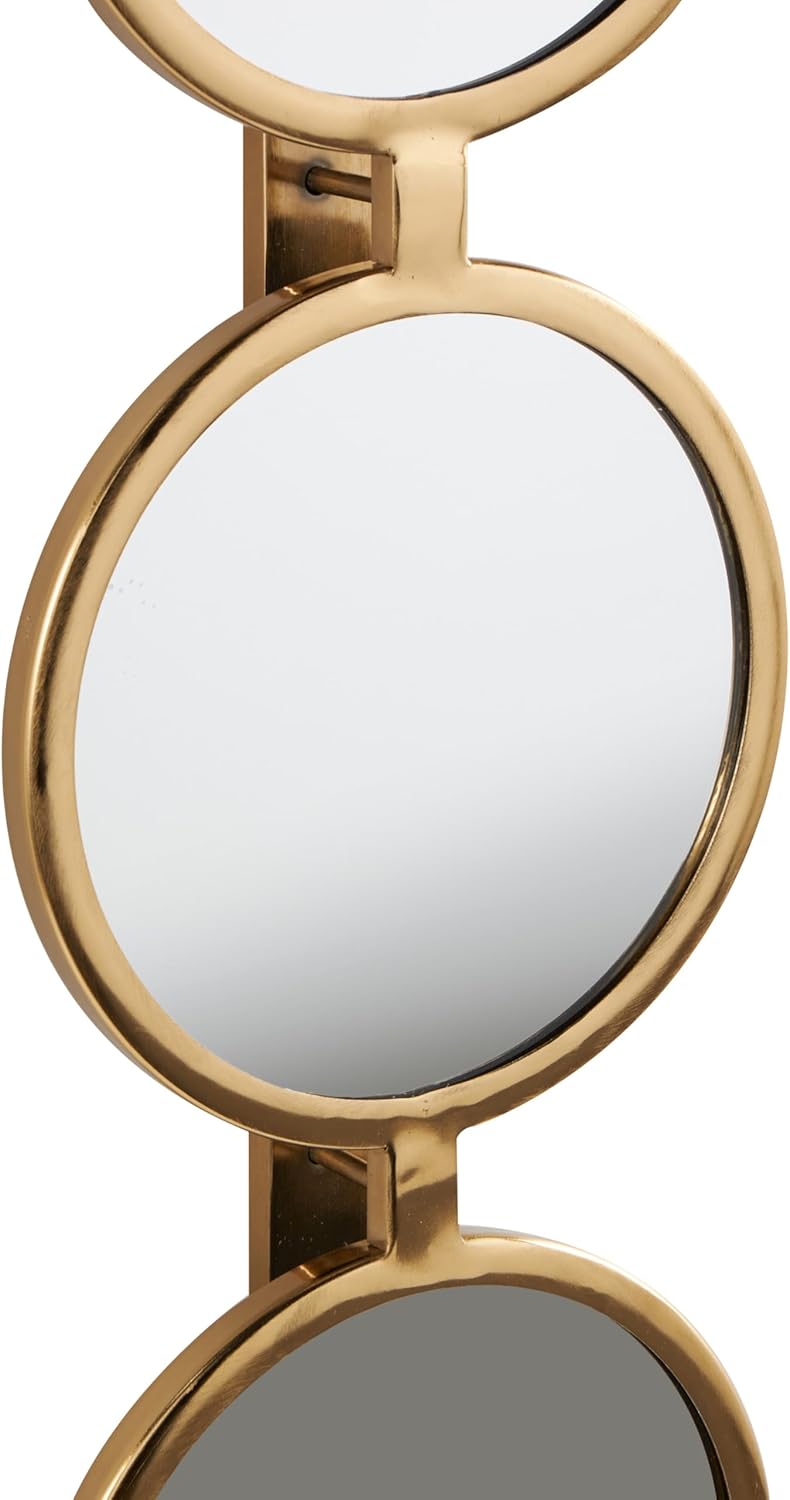 Round Luxe Gold Wall Mirror — 8" - View 5