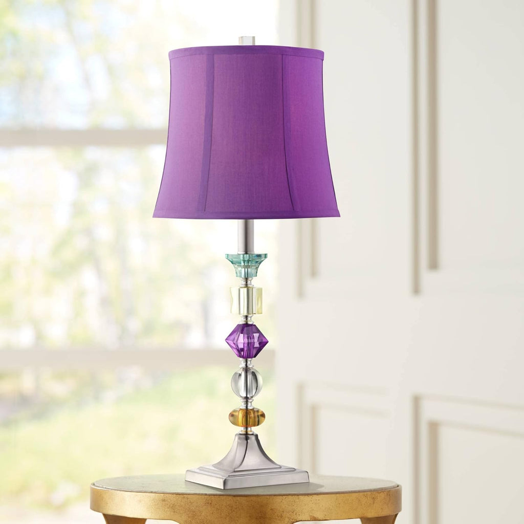 Boho Purple Table Lamp — 25.5" - View 9