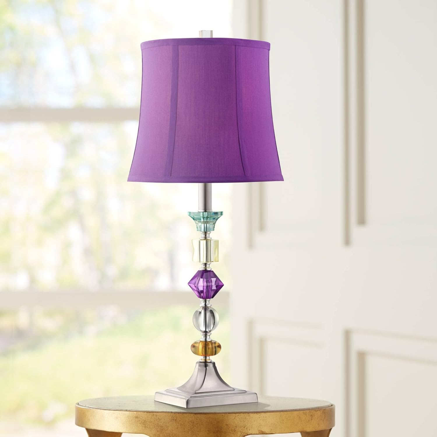 Boho Purple Table Lamp — 25.5" - View 9