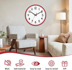 Battery Operated Modern Black Wall Clock — 8" - View 2