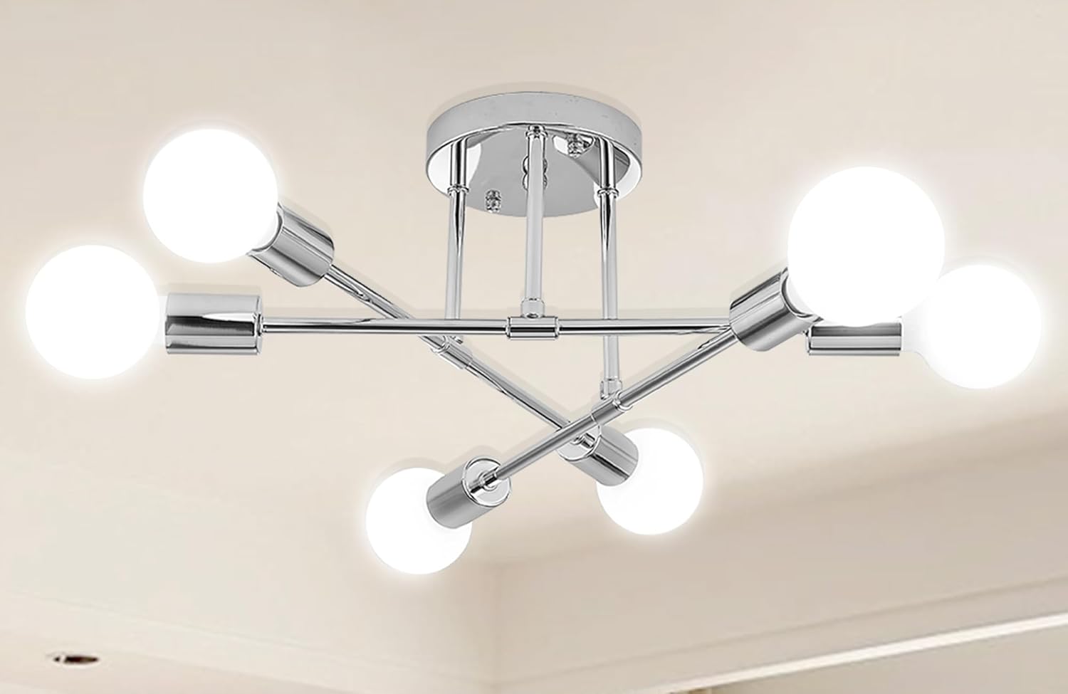 Luxe Black Smart Bulb — 6-Light — Silver