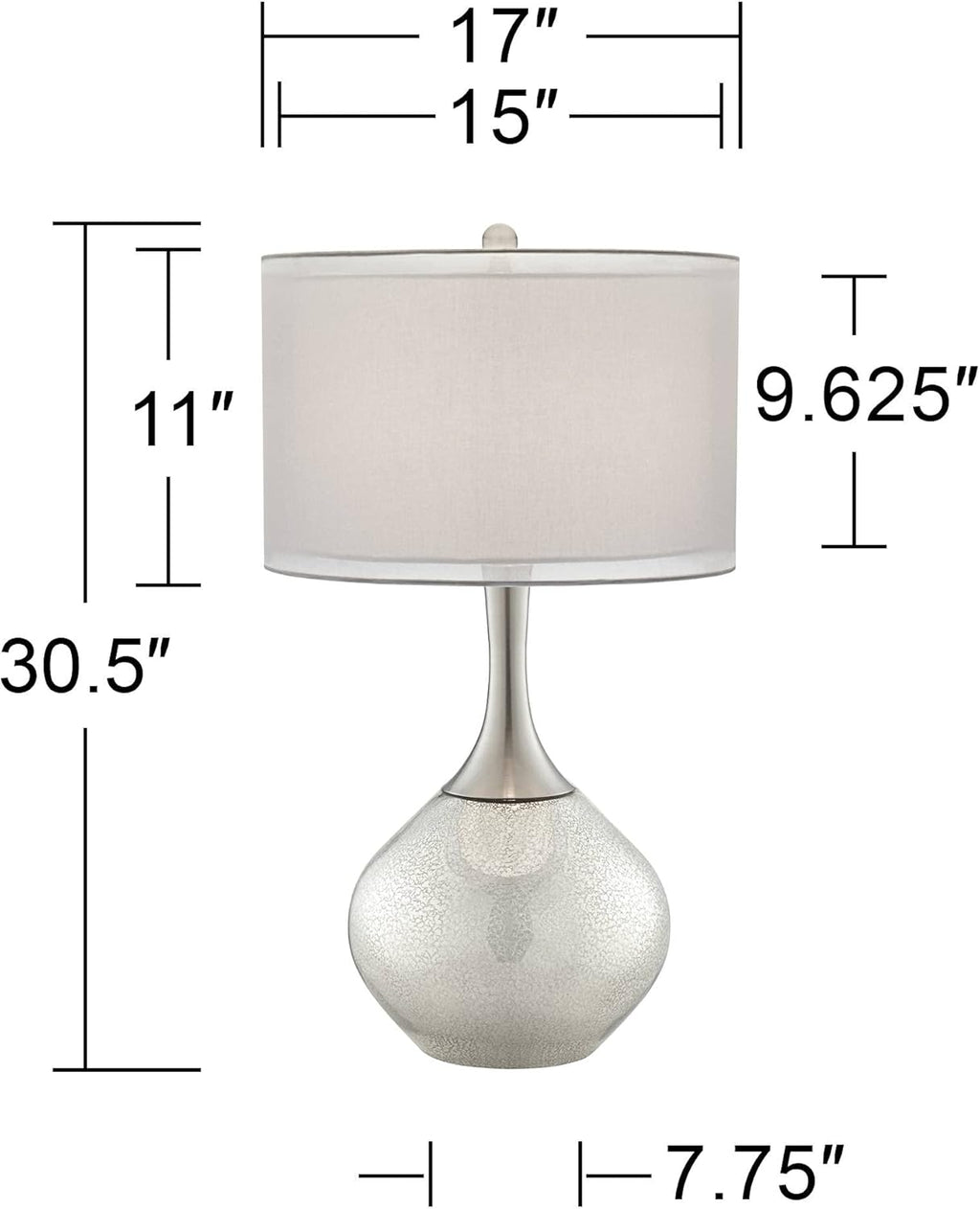 Modern Metal Table Lamp — 2" - View 4