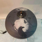 Hand-Painted Black Table Lamp — 14" - View 8