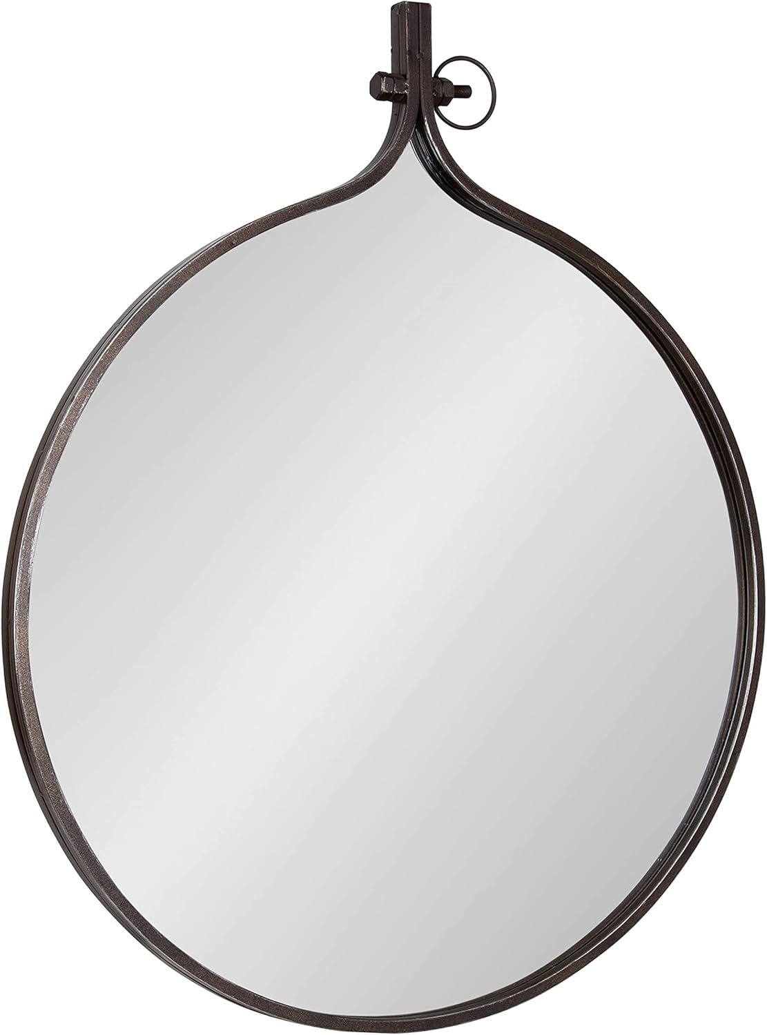 Framed Modern Black Wall Mirror — 28.5" — Bronze