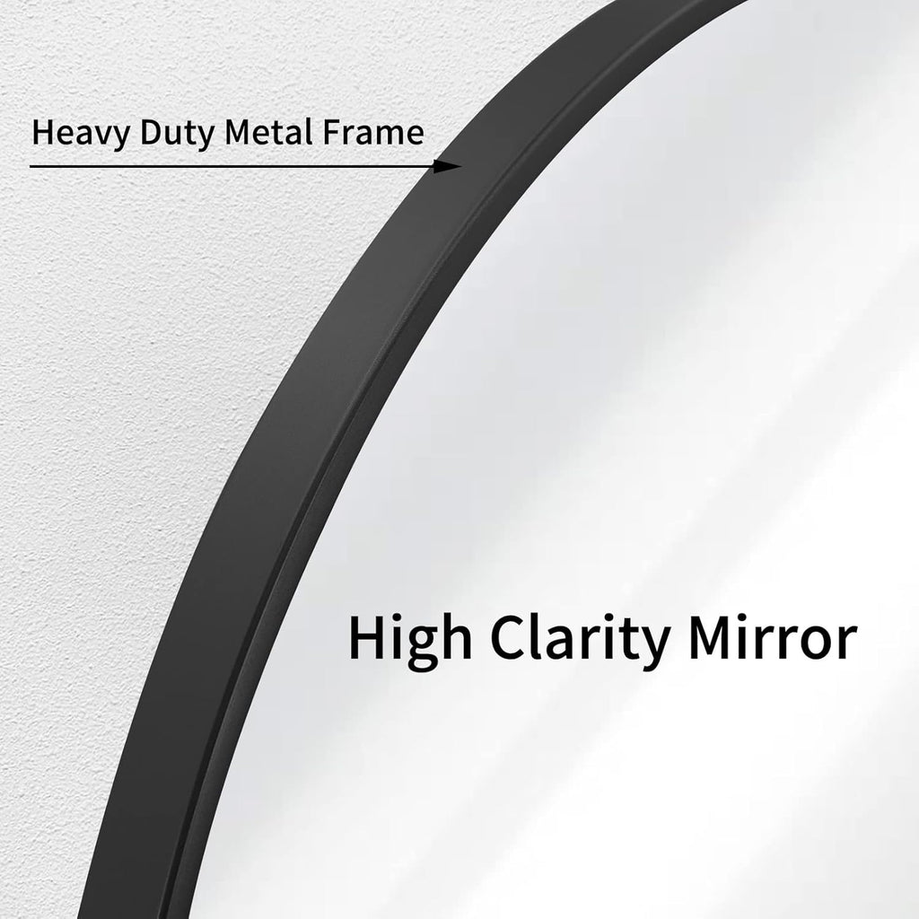 Black Round Mirror — 39" - View 7