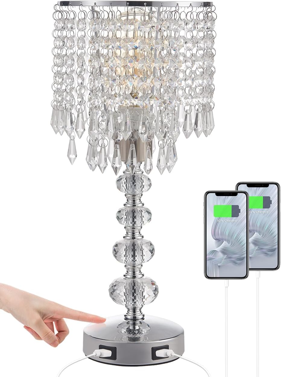 Dimmable Luxe Gold Bedside Lamp - View 8
