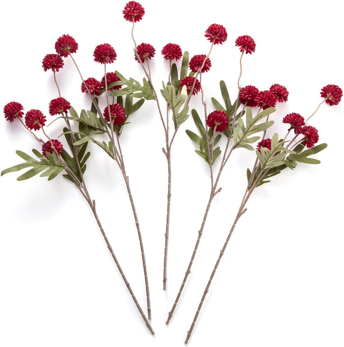 Beige Artificial Plant — Dark Red