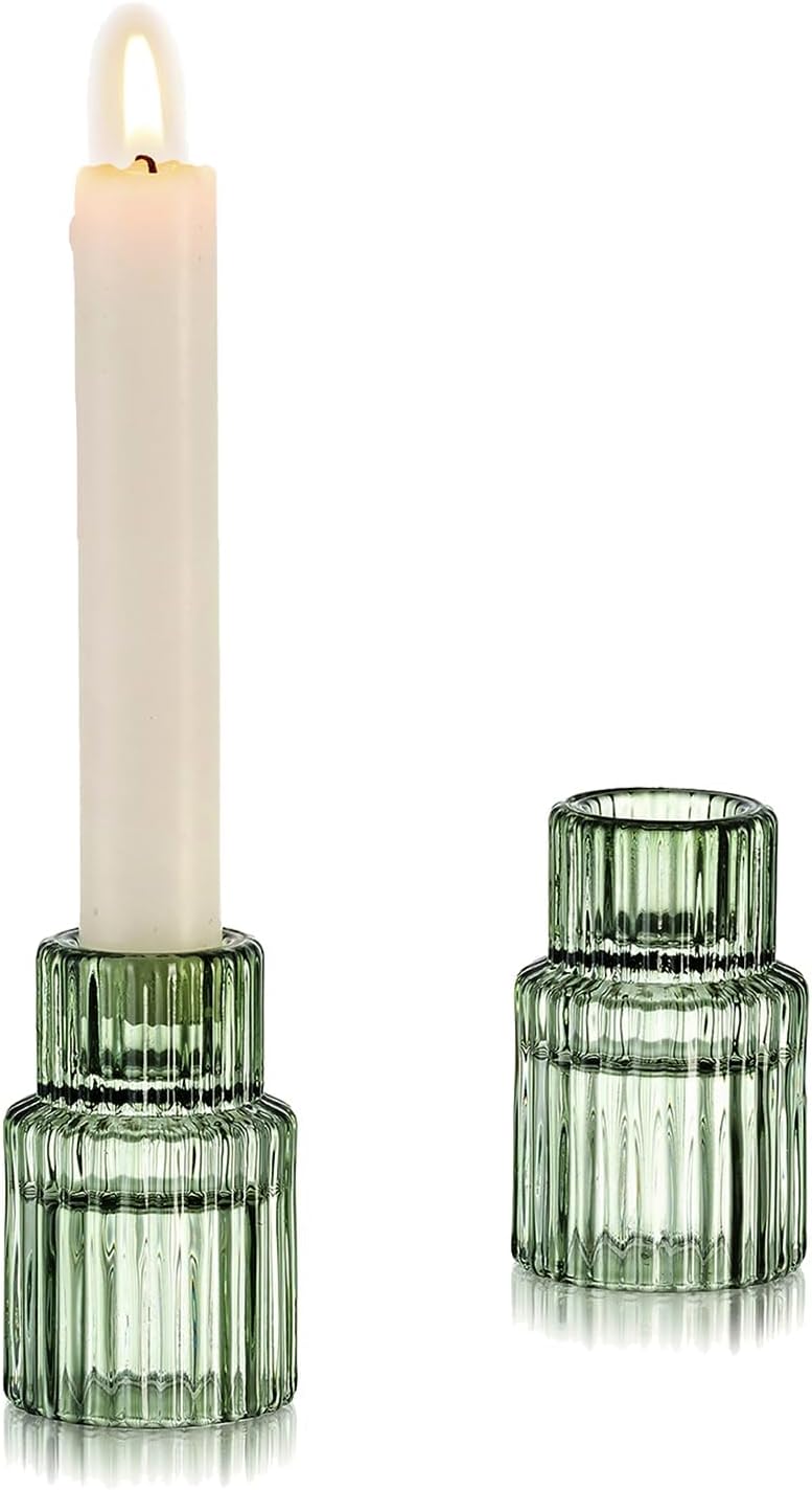 Modern Blue Candle — Green