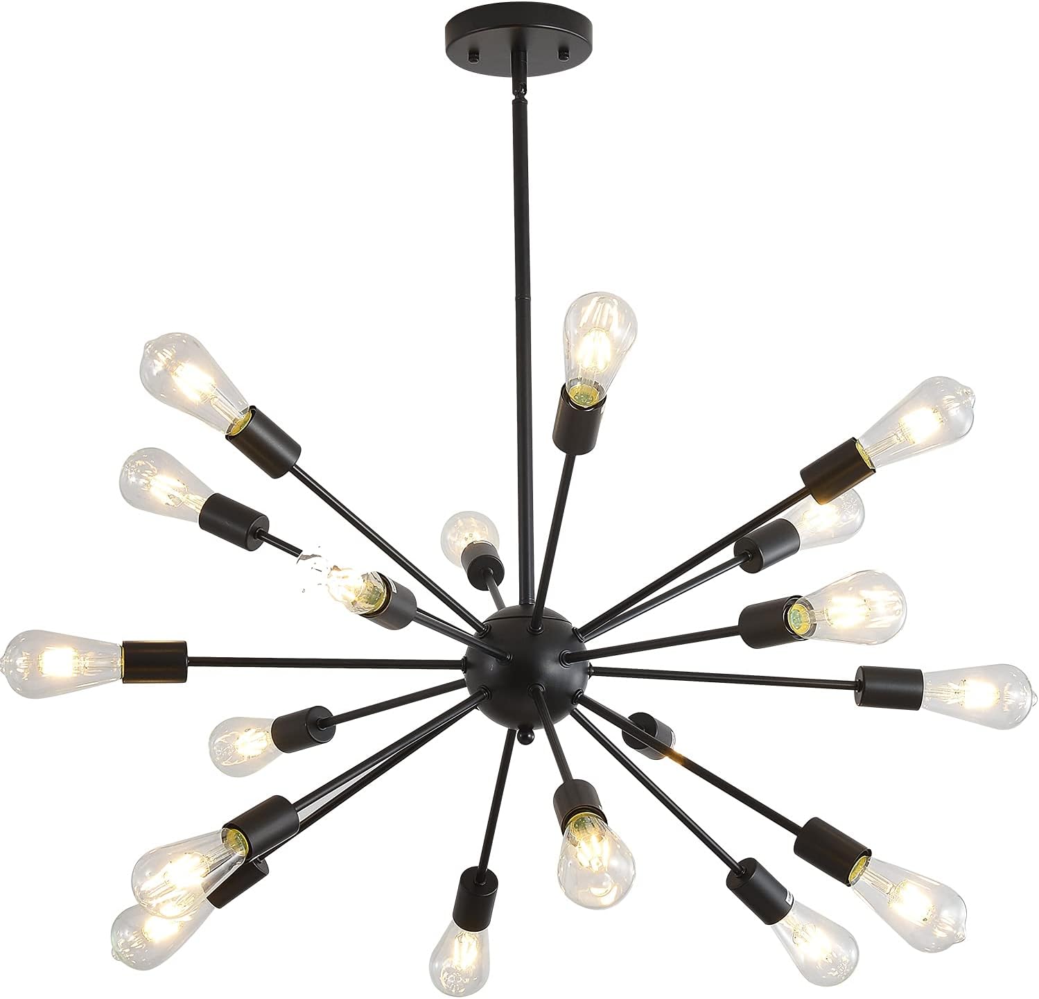 Luxe Black Chandelier — Black