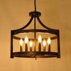 Convertible Farmhouse Black Chandelier — 6-Light - View 5
