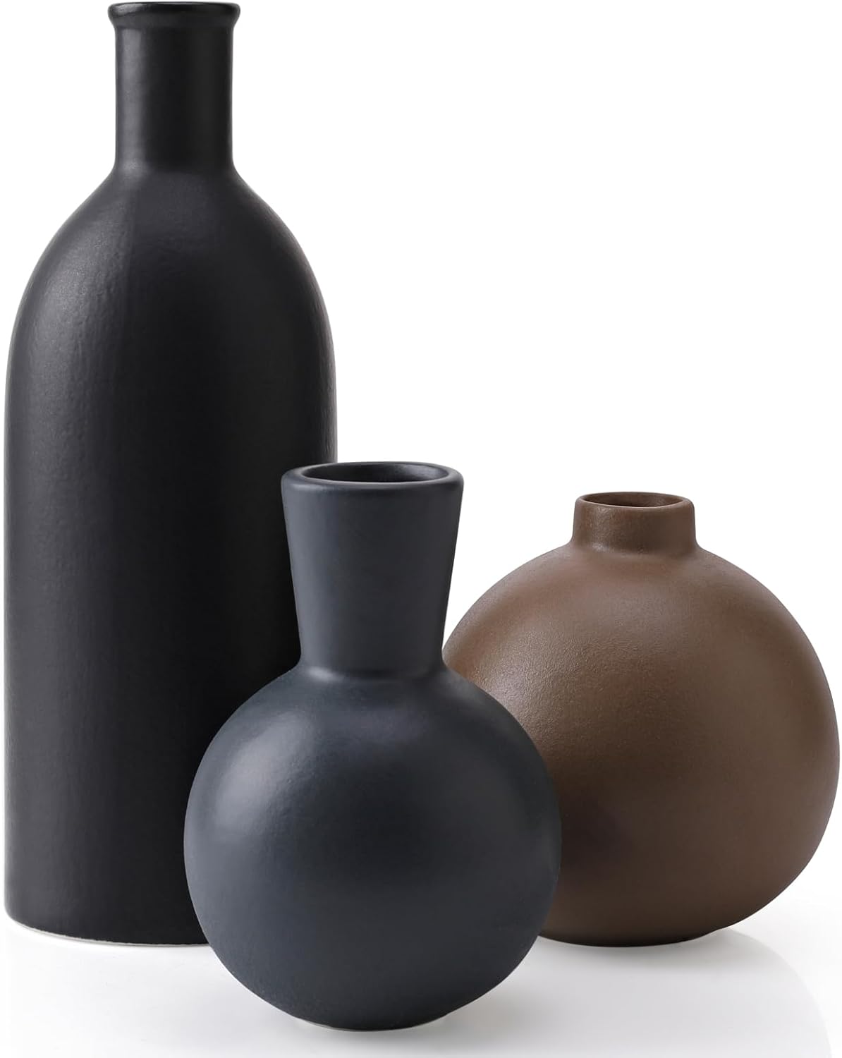 Boho Beige Flower Vase — Set of 3 — Multicolor -346