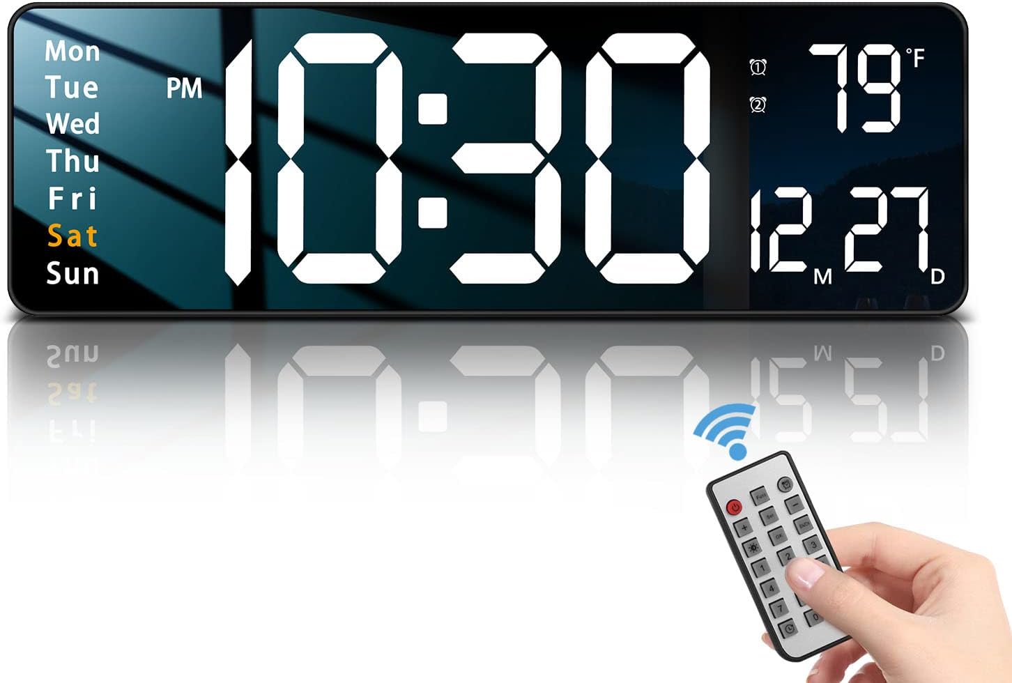 Modern Blue Wall Clock — 16" — 16 INCH