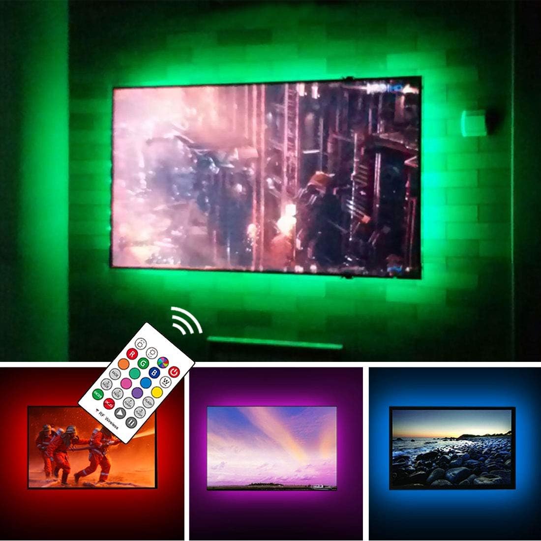 USB Metal LED Strip Lights — 55" — For 50 to 55 inch TV