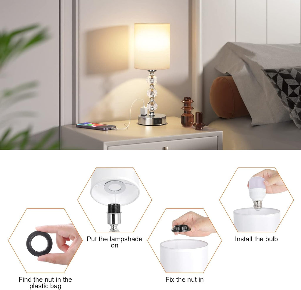 Dimmable Luxe Black Table Lamp - View 9