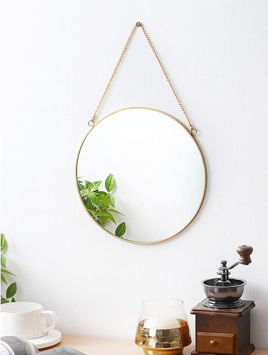 Luxe Black Round Mirror - View 6