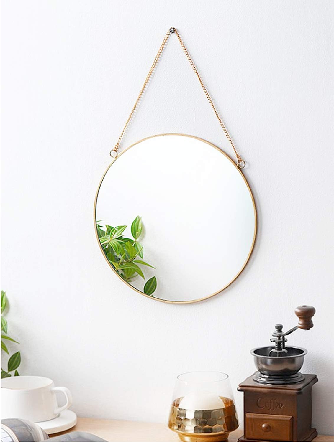 Luxe Black Round Mirror - View 6