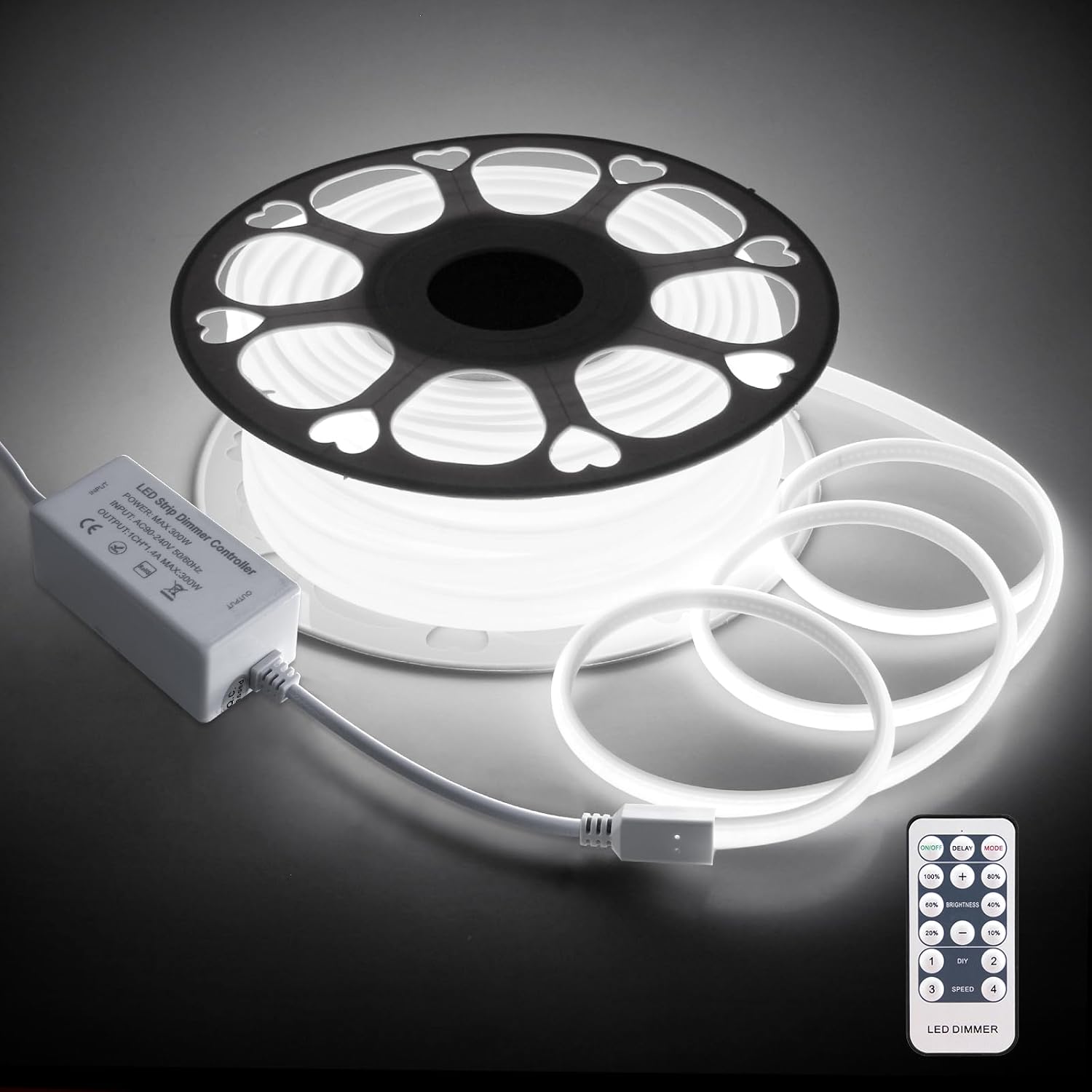 Dimmable White LED Strip Lights — Cold White