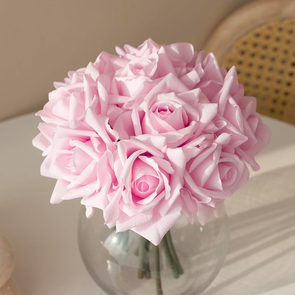 Gold Artificial Plant — Light Pink(not Include Vase)