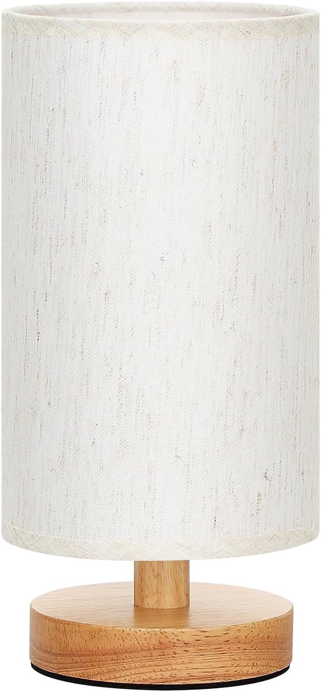 Beige Bedside Lamp — 9" - View 9