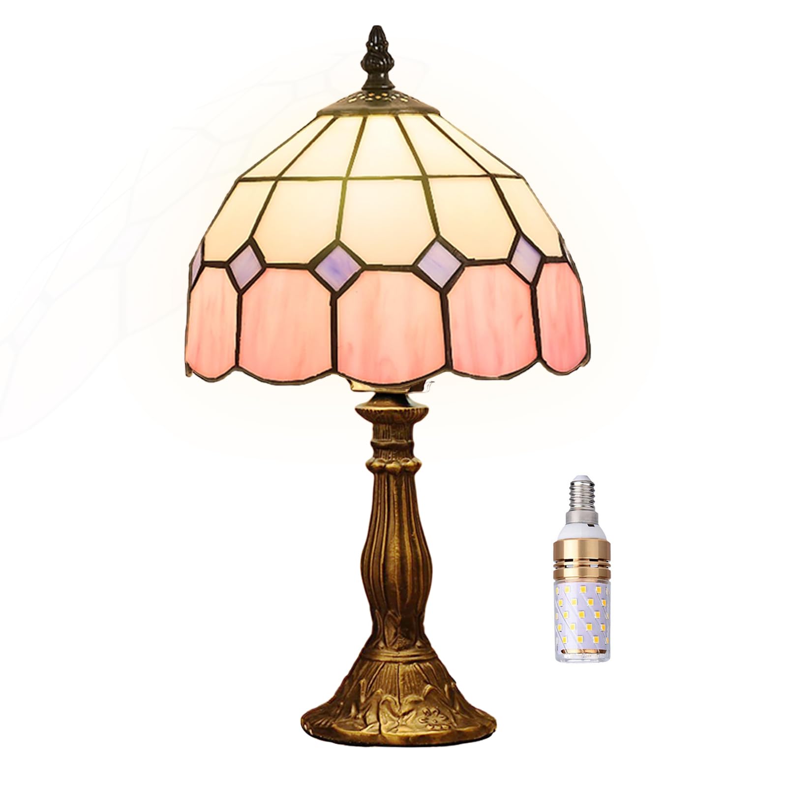 Vintage Blue Bedside Lamp — 8"
