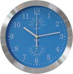 Battery Operated Black Wall Clock — 14" — Blue