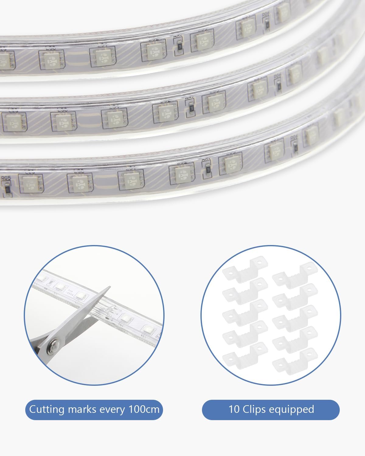 Dimmable White LED Strip Light - View 3