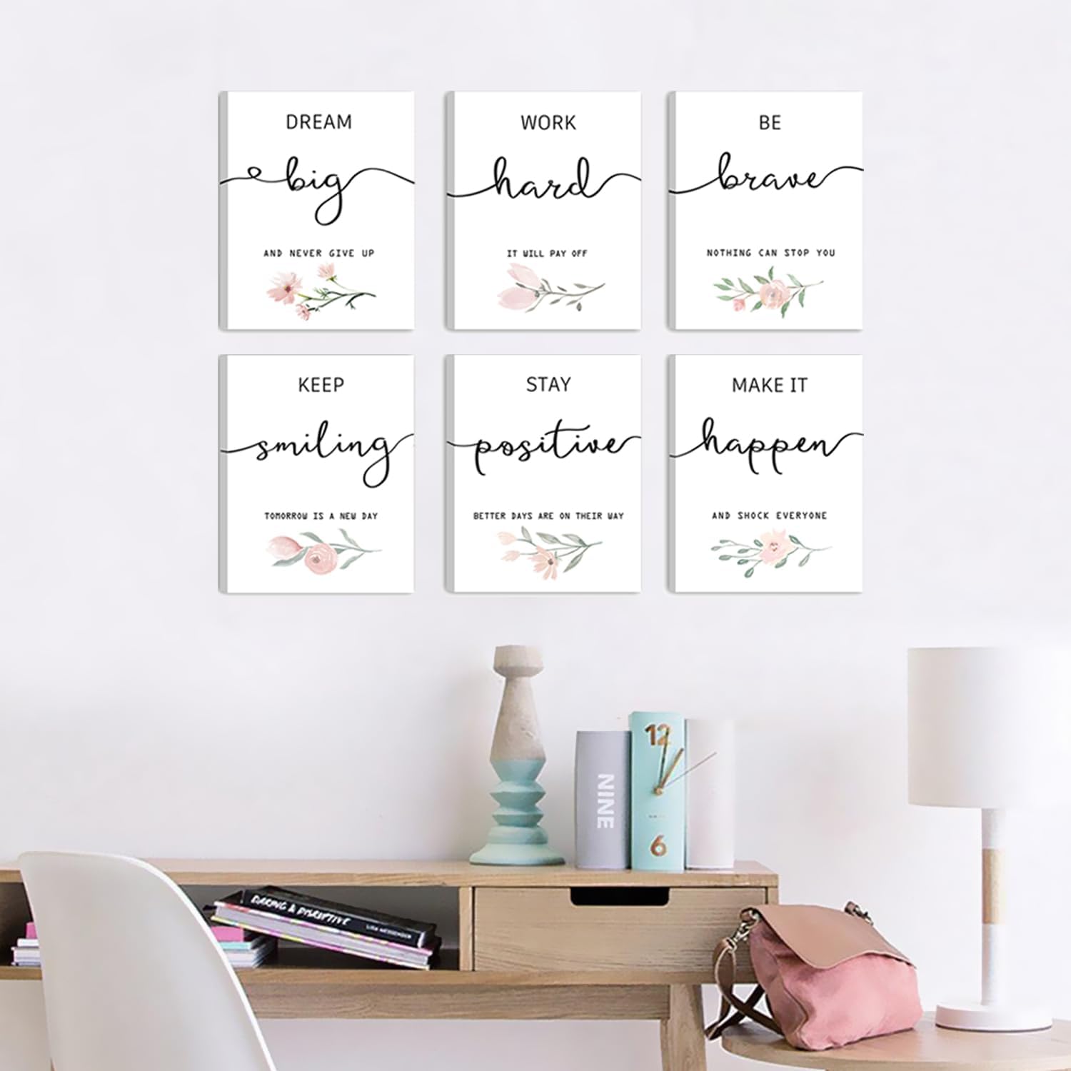 Framed Black Canvas Wall Art — 8" - View 2