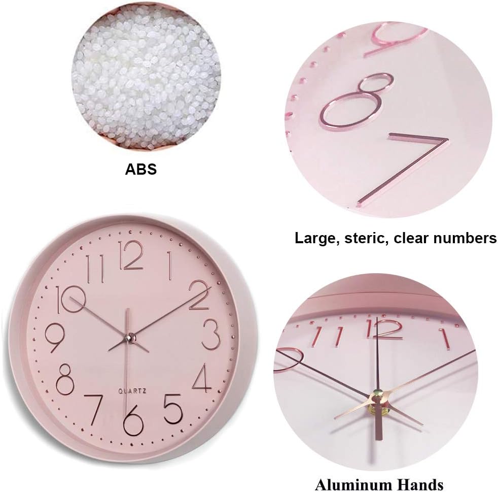 Battery Operated Beige Wall Clock - View 5