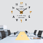 Battery Operated Luxe Black Wall Clock - View 7