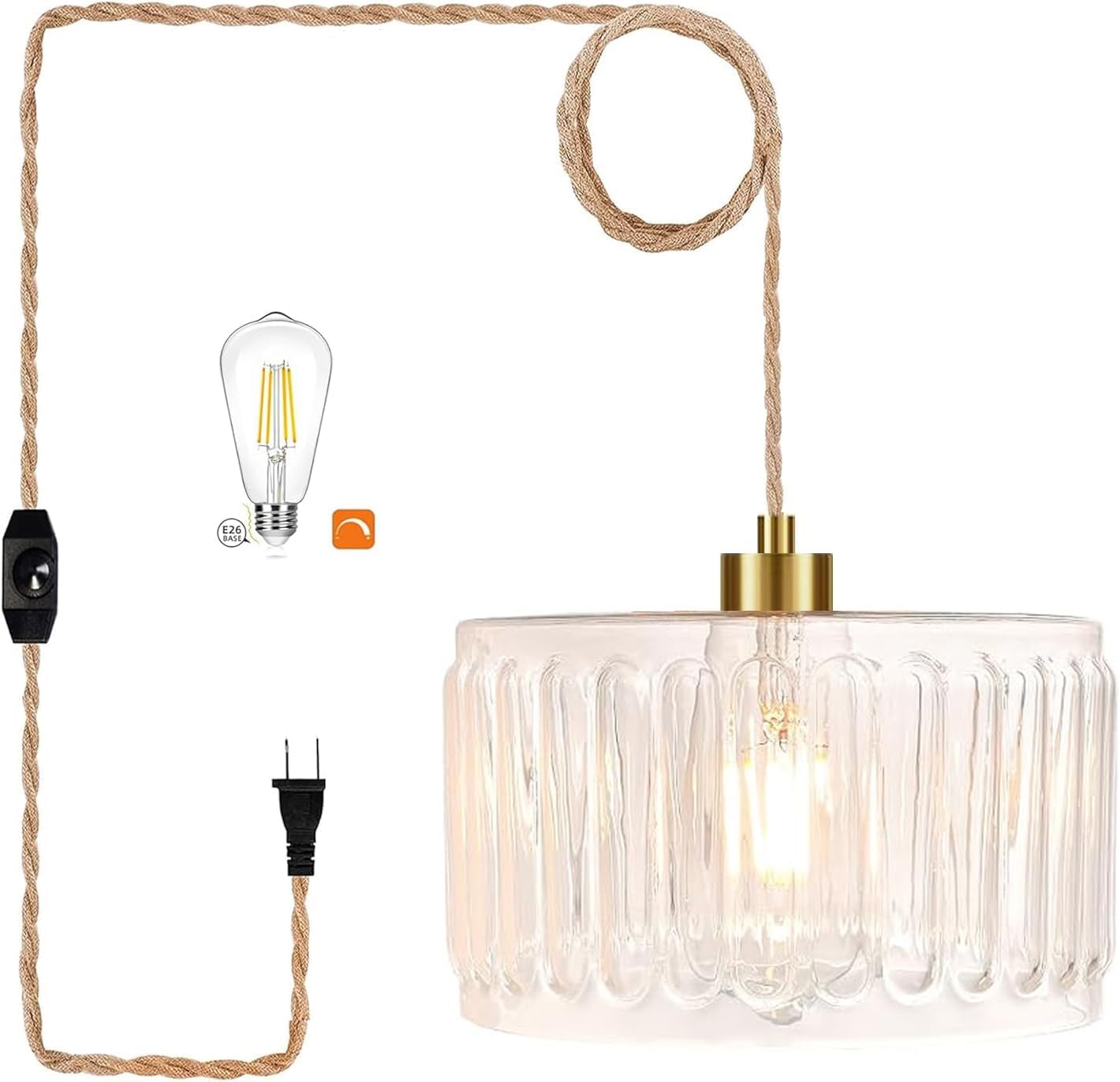 Dimmable Boho Glass Chandelier — Pendant Light-16