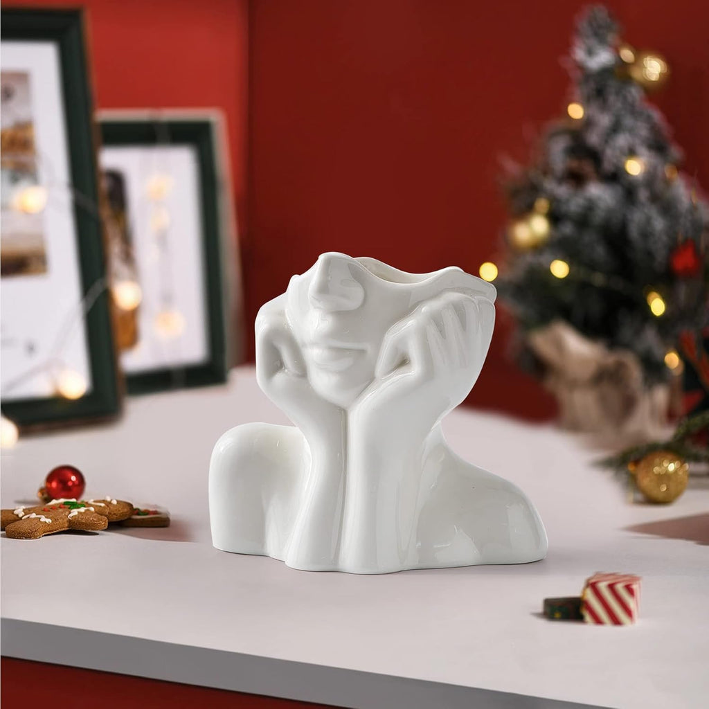 Modern Ceramic Flower Vase — 5.3" - View 9
