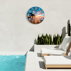 Battery Operated Blue Wall Clock — 12" - View 3