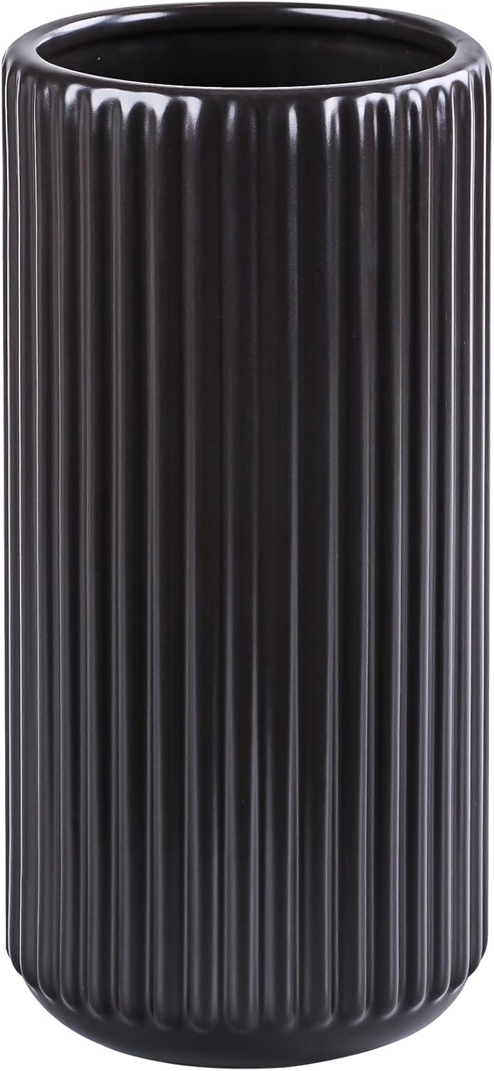 Black Flower Vase — 5" — Ceramic Black